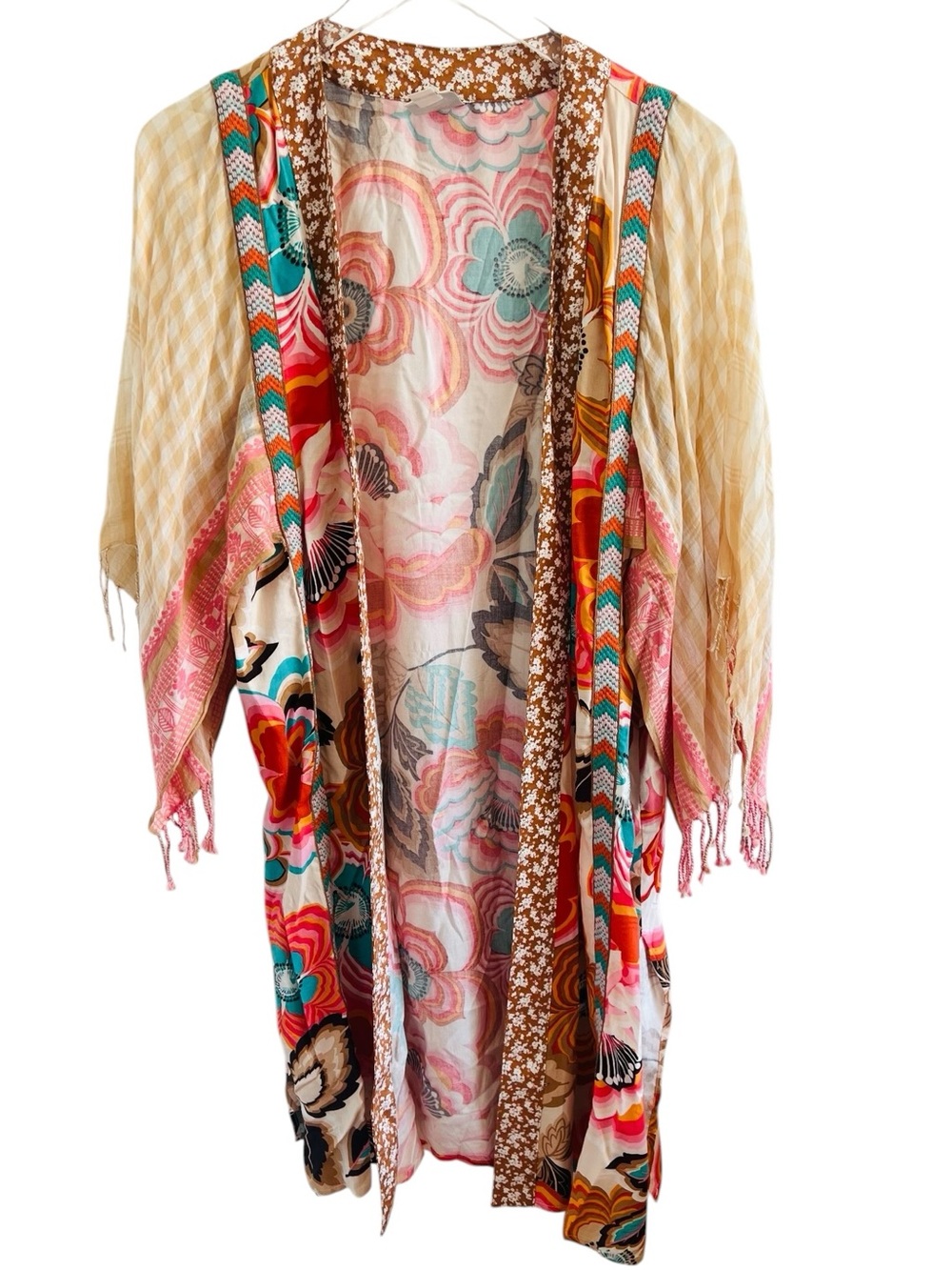 ivy jane Multicolor Floral & Cream Boho Kimono